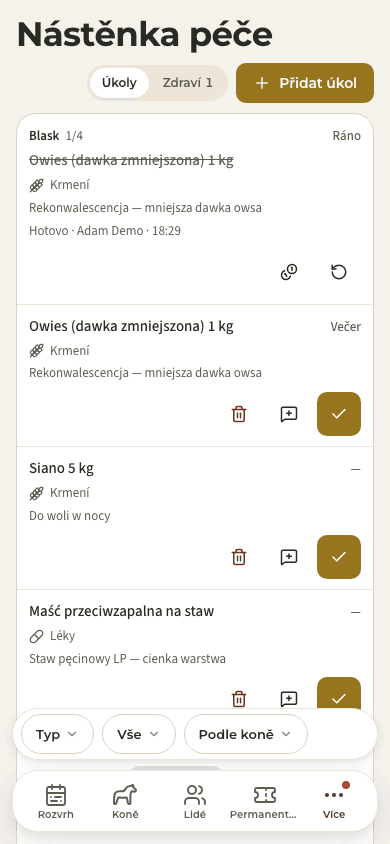 náhled · Péče