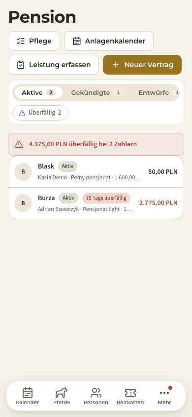 Vorschau · Pension