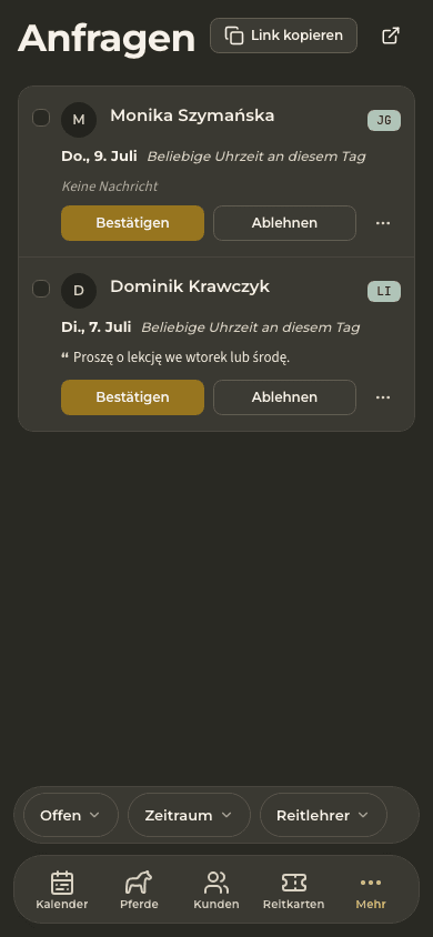 Vorschau · Anfragen