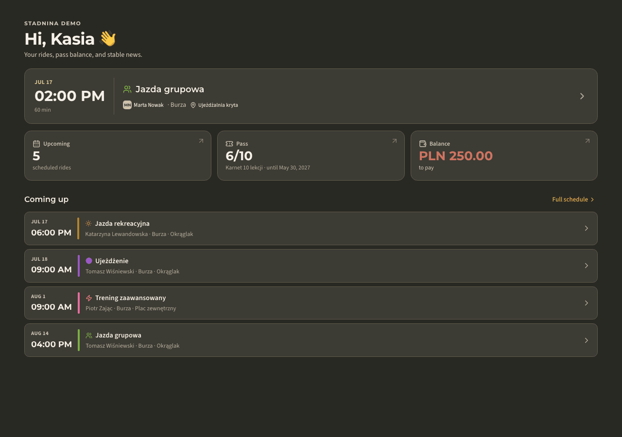 app — my rides & balance