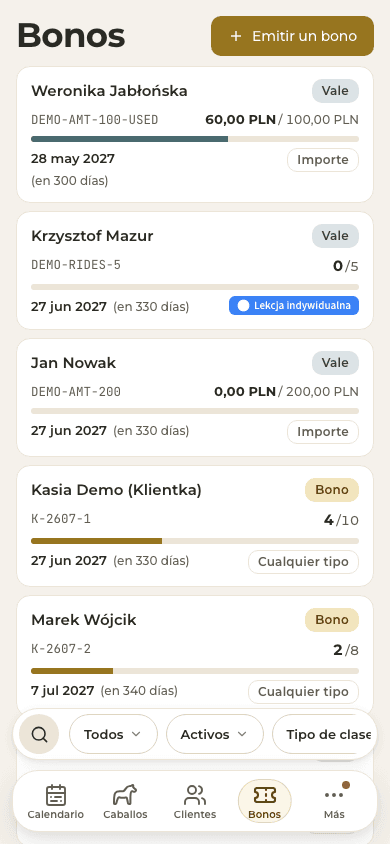 vista previa · Bonos