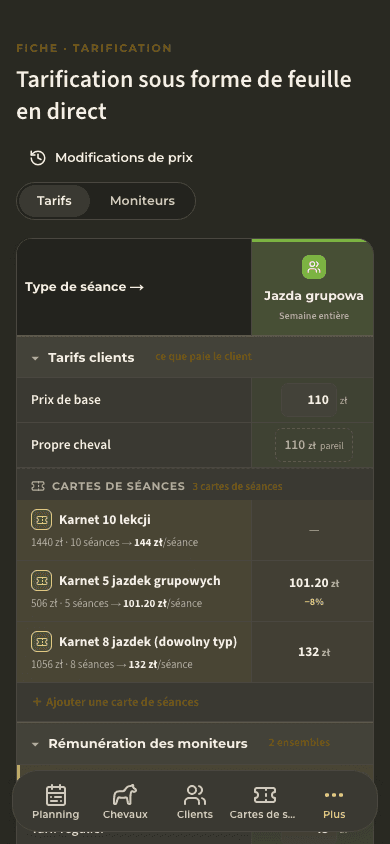 aperçu · Tarifs