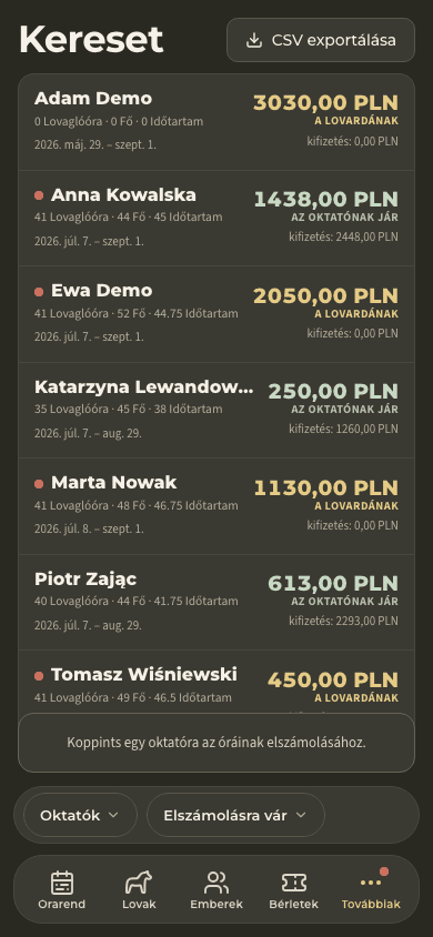előnézet · Kereset
