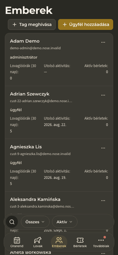 előnézet · Hozzáférés