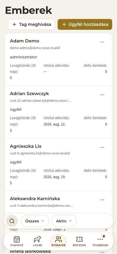 előnézet · Hozzáférés