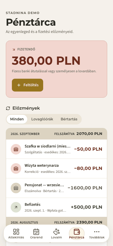 előnézet · Egyenlegek