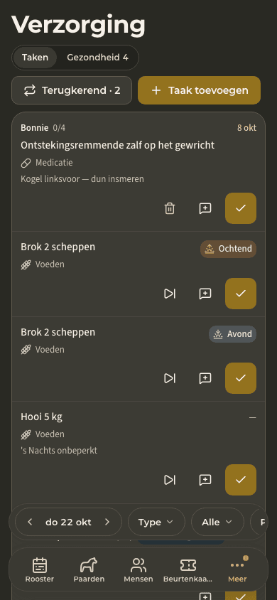 voorbeeld · Verzorging
