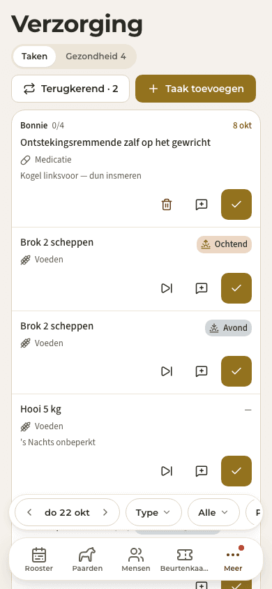 voorbeeld · Verzorging