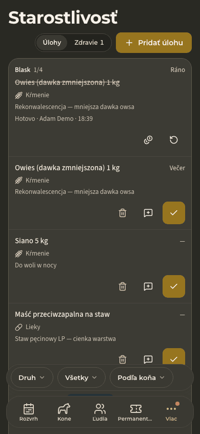 náhľad · Starostlivosť