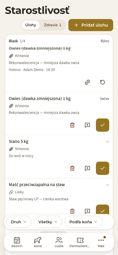 náhľad · Starostlivosť