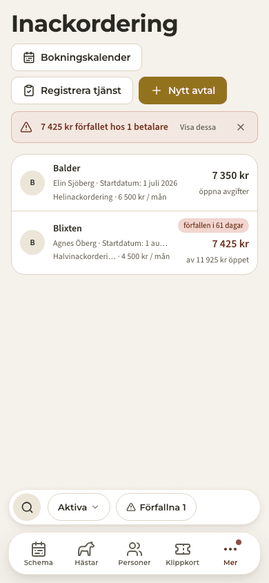 förhandsvisning · Inackordering