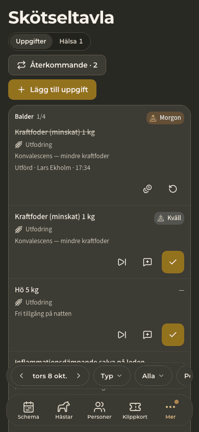 förhandsvisning · Skötsel
