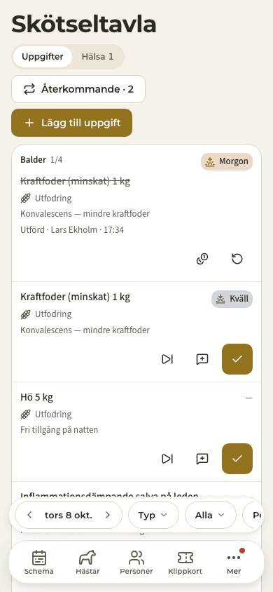 förhandsvisning · Skötsel