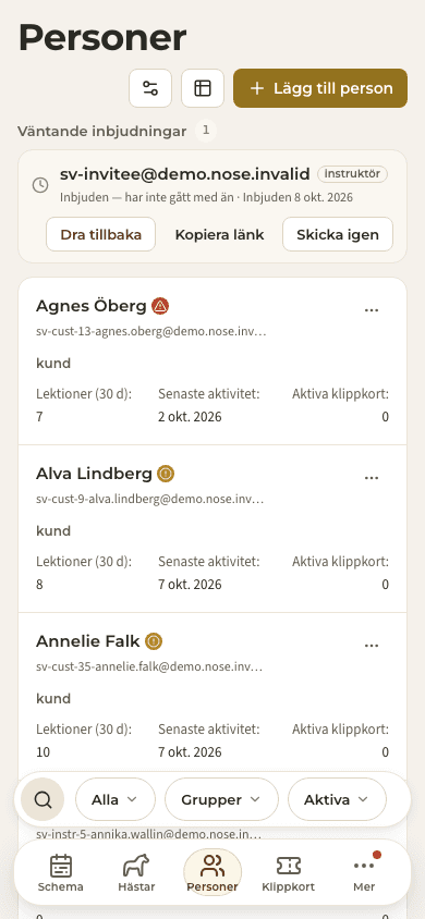 förhandsvisning · Åtkomst
