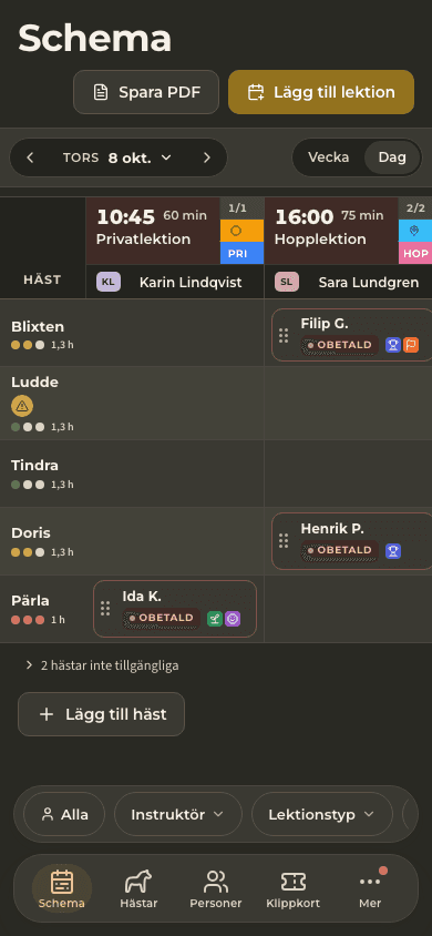 förhandsvisning · Schema