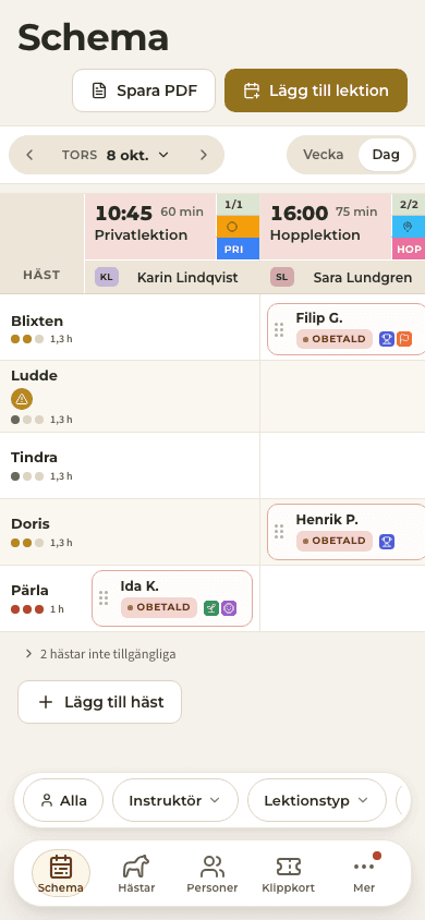 förhandsvisning · Schema