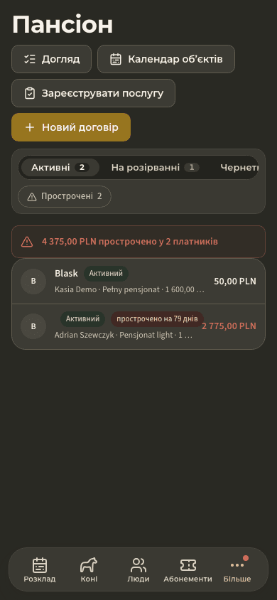 попередній перегляд · Пансіон