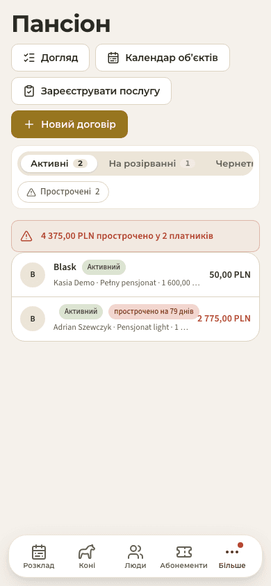 попередній перегляд · Пансіон