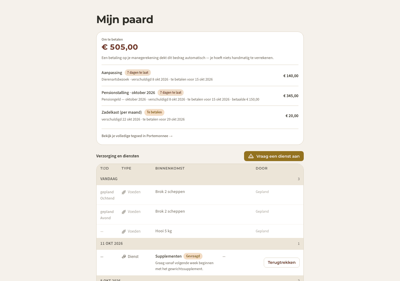 app — mijn paarden & verzorging